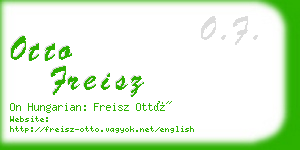 otto freisz business card